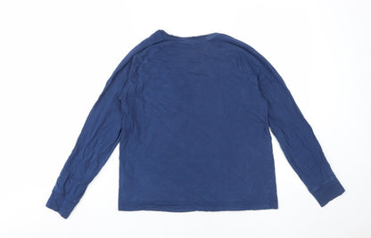 John Lewis Blue Pyjama Top, Size 8, Cotton, Animal Print