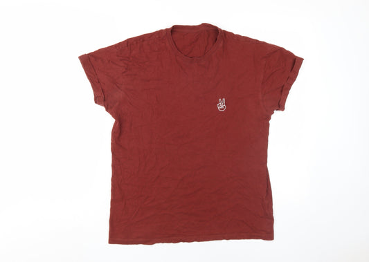 New Look Men's Red Medium Crew Neck T-Shirt