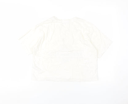 Unisex Adults UK Size M Pull&Bear White  T-Shirt