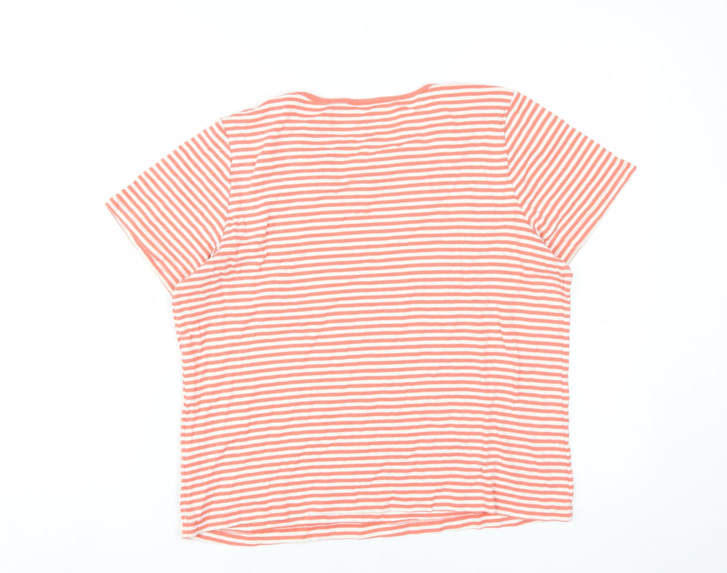 Womens UK Size 14 Spirit Coral Basic T-Shirt