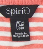 Womens UK Size 14 Spirit Coral Basic T-Shirt