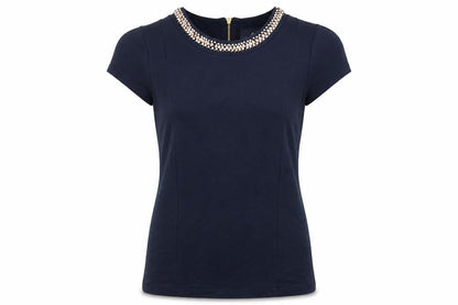 Next Women's Blue Beaded Blouse UK 8