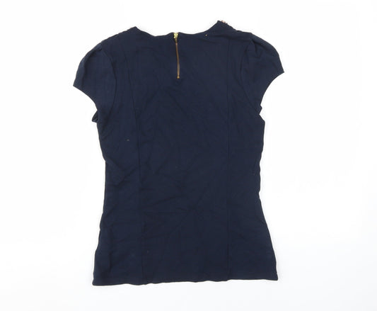 Next Women's Blue Beaded Blouse UK 8