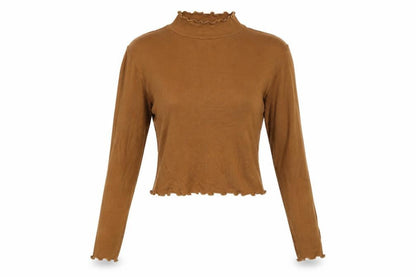 Womens UK Size M Pull & Bear Brown Basic Blouse