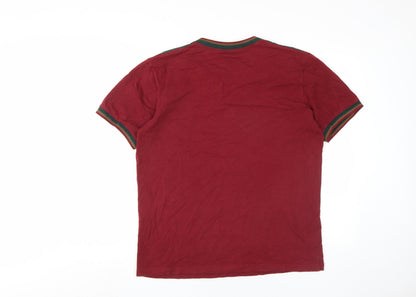 RYS Sportline Men's XL Red Colourblock T-Shirt