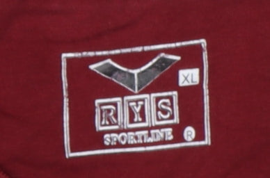 RYS Sportline Men's XL Red Colourblock T-Shirt