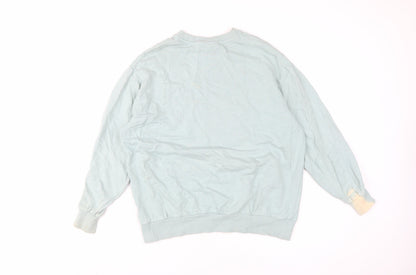 Reclaimed Vintage Blue Graphic Pullover Sweatshirt S