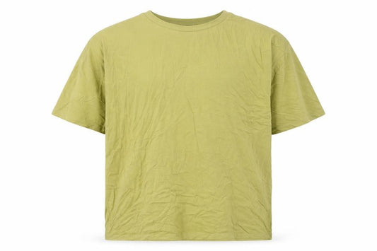 Front view of ASOS DESIGN Men's Green Cotton T-Shirt, Medium, Classic Style