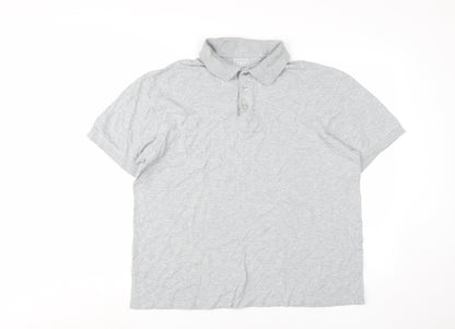 Easy Men's Grey Short Sleeve Polo Shirt - L