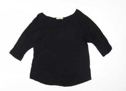 Womens UK Size L Oasis Black Basic Blouse