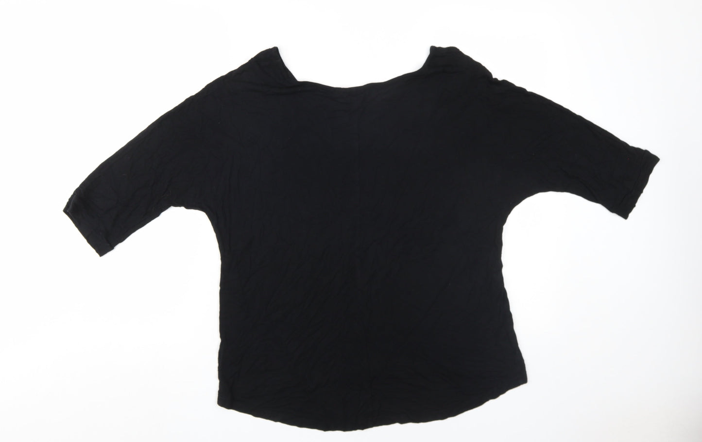 Womens UK Size L Oasis Black Basic Blouse