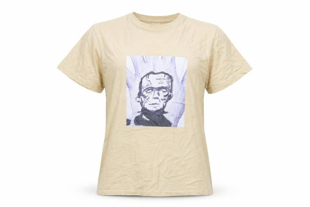 Front view of B&C Collection Beige XS T-Shirt unisex adults