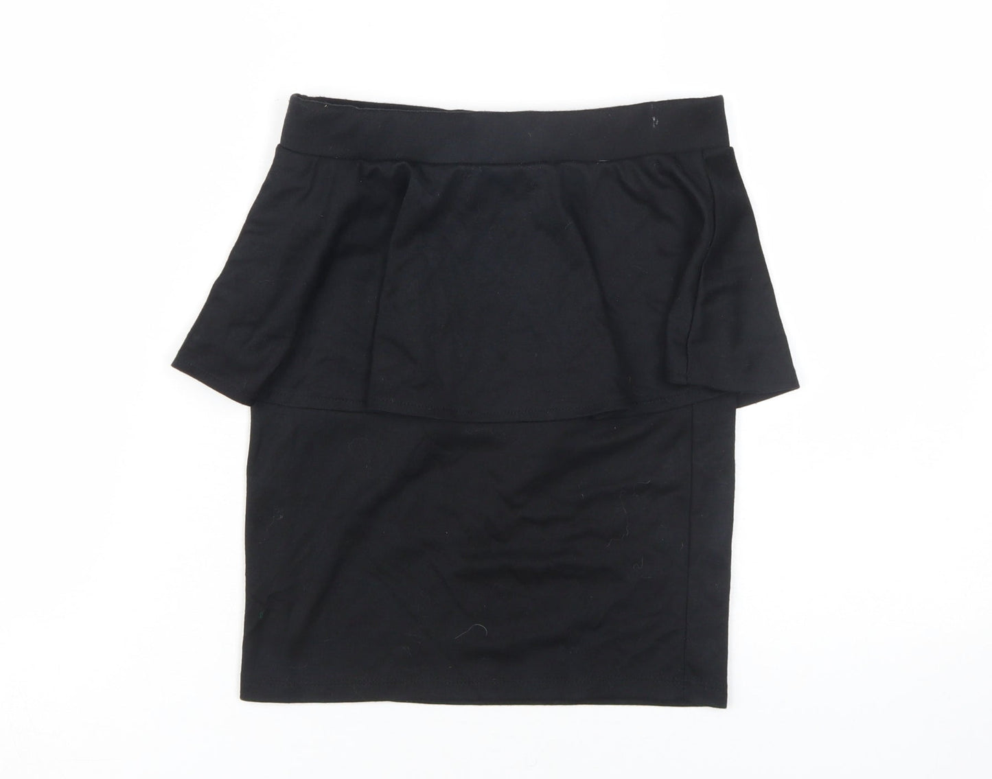 Bershka Women's Black Peplum Skirt Size M