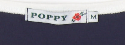 Womens UK Size M Poppy Multicoloured Basic T-Shirt
