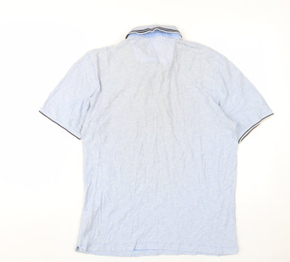 Marks and Spencer Men's Blue Medium Polo Shirt