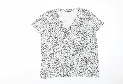 Womens UK Size L Zara Multicoloured Basic T-Shirt