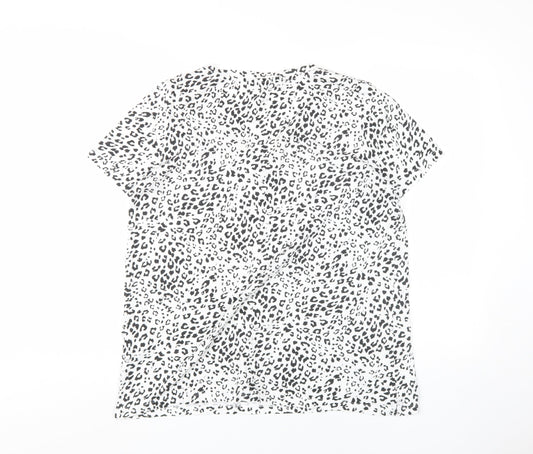 Womens UK Size L Zara Multicoloured Basic T-Shirt
