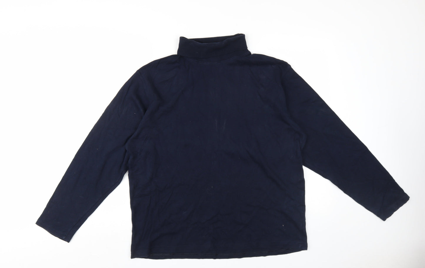 Marks & Spencer Men's Blue Long Sleeve High Neck Tee