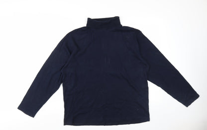 Marks & Spencer Men's Blue Long Sleeve High Neck Tee