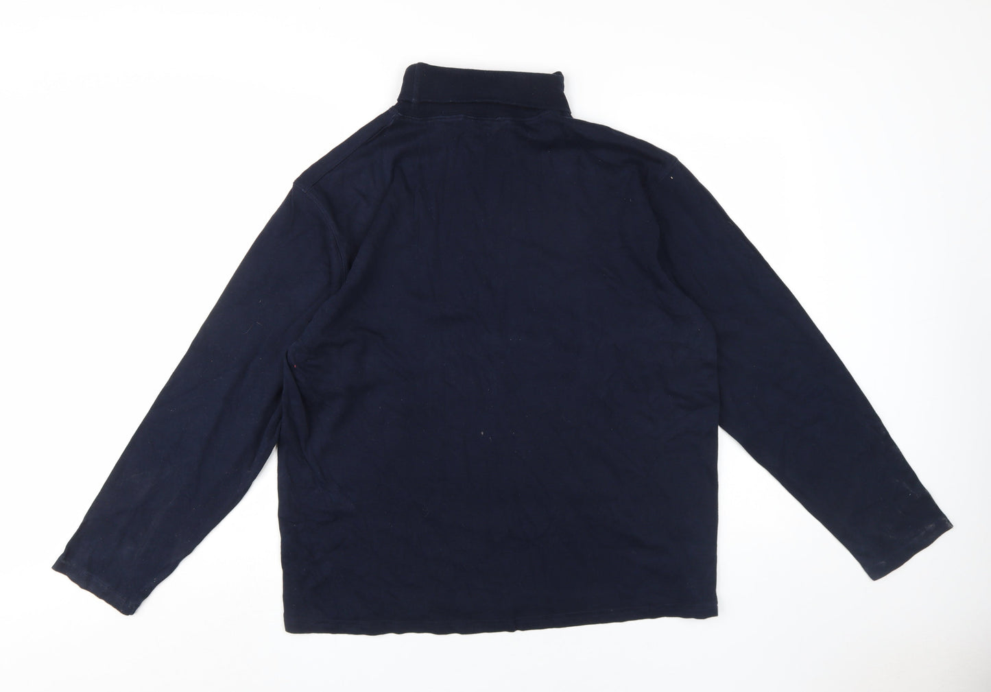 Marks & Spencer Men's Blue Long Sleeve High Neck Tee