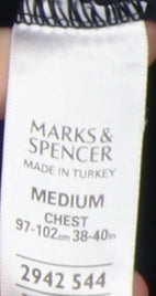 Marks & Spencer Men's Blue Long Sleeve High Neck Tee