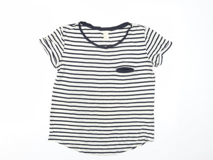 Womens UK Size XS H&M Black Basic T-Shirt