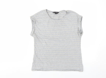 Womens UK Size 10 Dorothy Perkins Grey Basic T-Shirt
