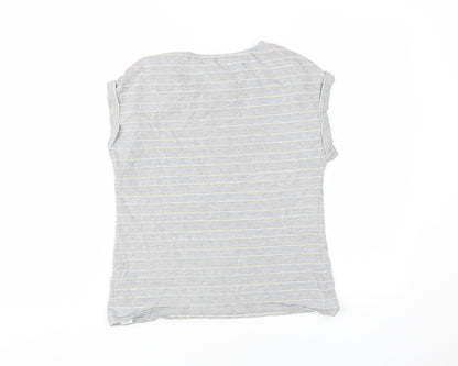 Womens UK Size 10 Dorothy Perkins Grey Basic T-Shirt