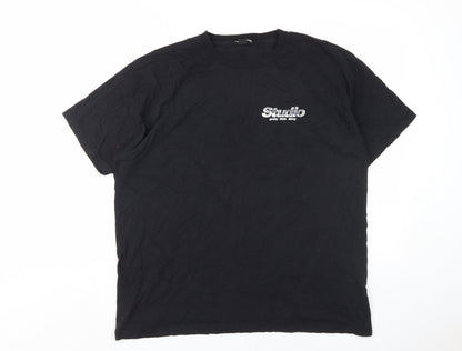 Womens UK Size L PRETTYLITTLETHING Black Basic T-Shirt