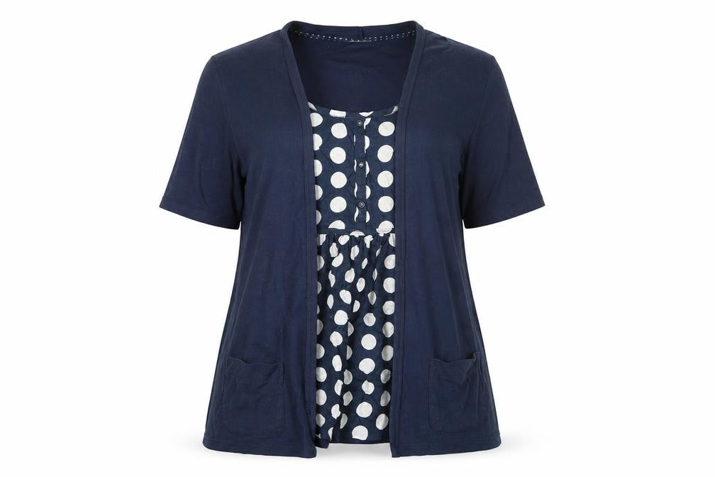 Womens UK Size 14 Marks and Spencer Blue Tunic Blouse