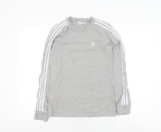 Adidas Grey Pullover Sweatshirt XS Unisex Adults