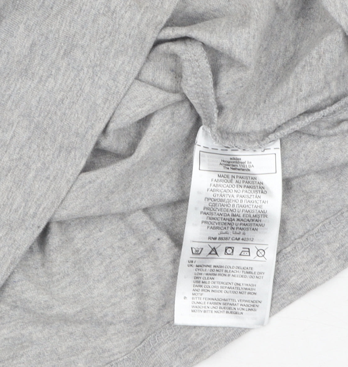 Adidas Grey Pullover Sweatshirt XS Unisex Adults