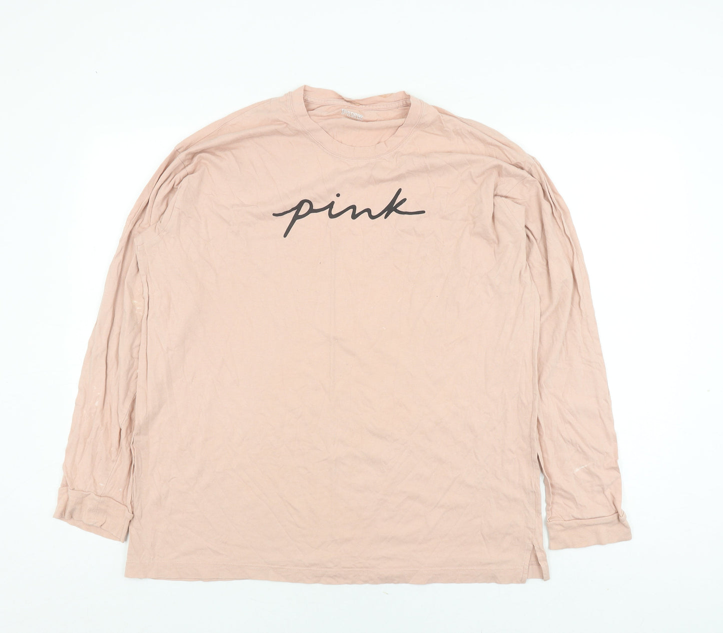 Womens UK Size L Victoria's Secret Pink Basic T-Shirt
