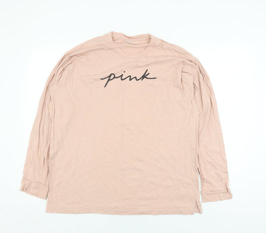 Womens UK Size L Victoria's Secret Pink Basic T-Shirt