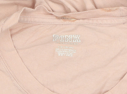 Womens UK Size L Victoria's Secret Pink Basic T-Shirt