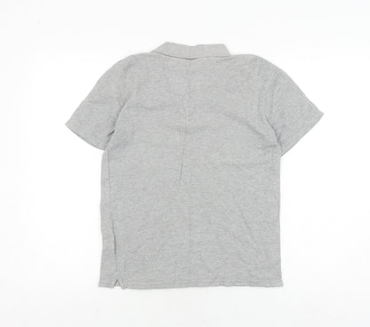 Fila Boys Grey Polo Shirt, Medium Regular Fit Casual