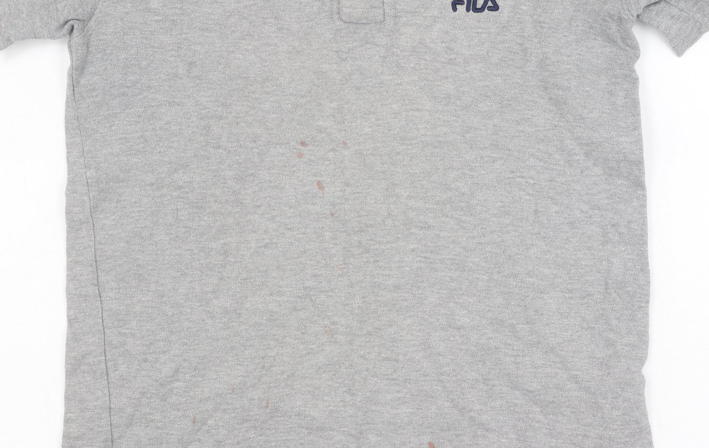 Fila Boys Grey Polo Shirt, Medium Regular Fit Casual