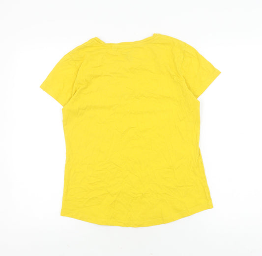 Mountain Warehouse Women's Yellow T-Shirt - Size 10