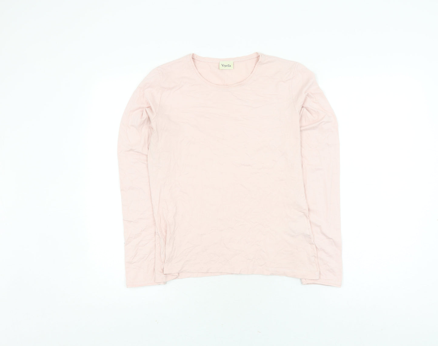 Womens UK Size S Viyella Pink Basic T-Shirt