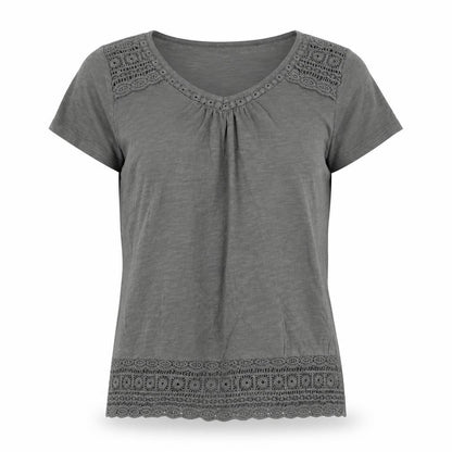 Womens UK Size 10 Debenhams Grey  T-Shirt