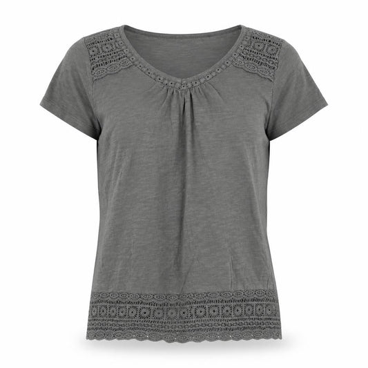 Womens UK Size 10 Debenhams Grey  T-Shirt