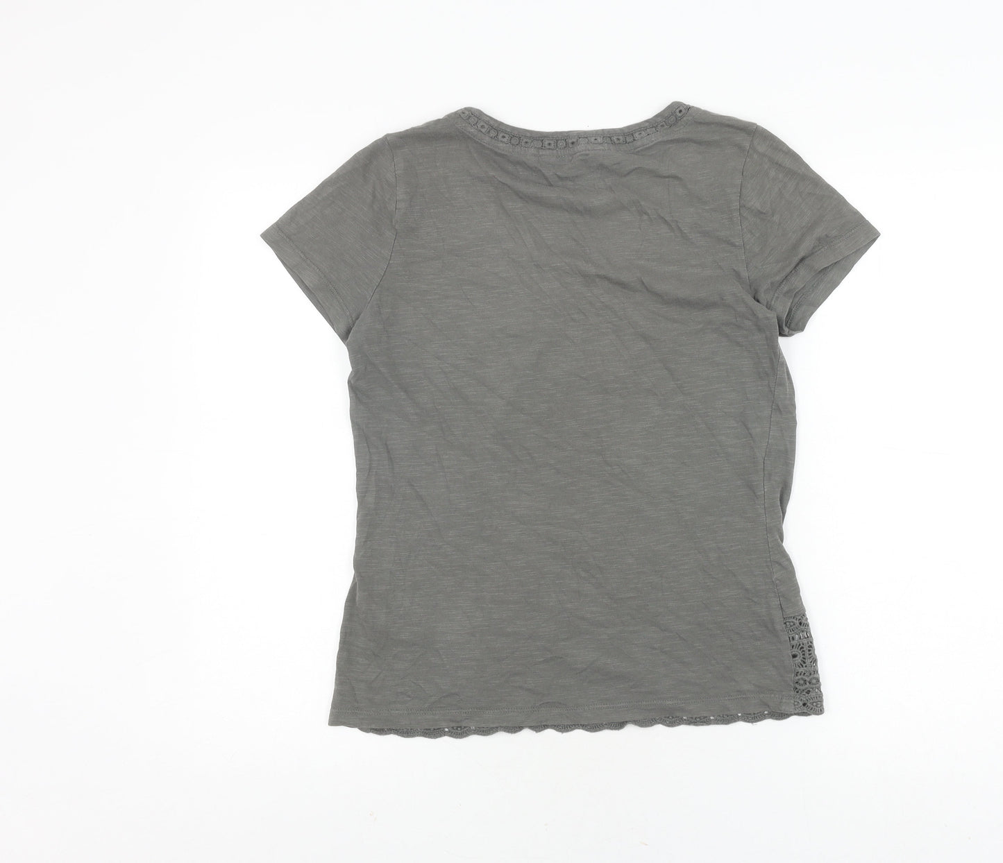 Womens UK Size 10 Debenhams Grey  T-Shirt