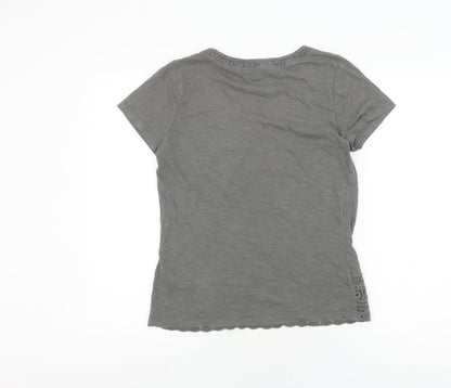 Womens UK Size 10 Debenhams Grey  T-Shirt