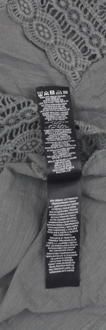 Womens UK Size 10 Debenhams Grey  T-Shirt