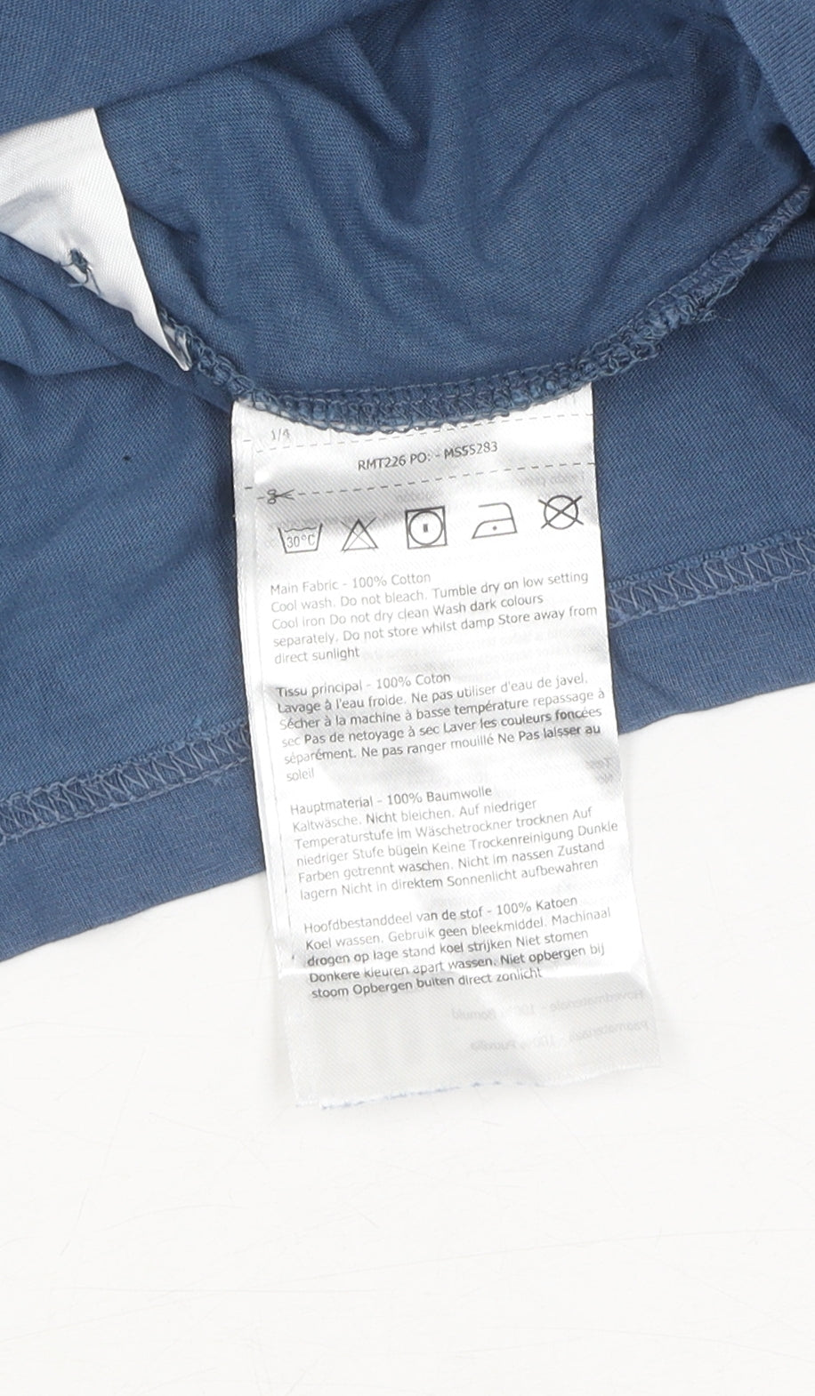 Regatta Men's Blue Cotton Polo Shirt, Size M, Short Sleeve