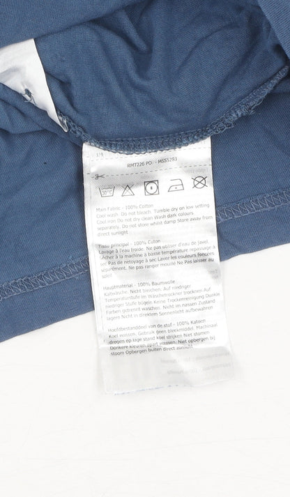 Regatta Men's Blue Cotton Polo Shirt, Size M, Short Sleeve