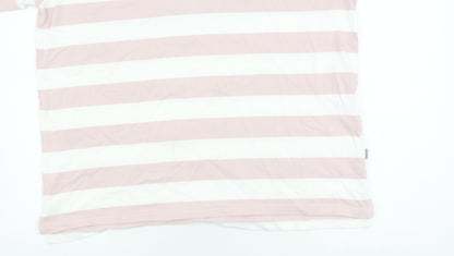 Hawkshead Men's Pink Striped Polo XL Short Sleeve