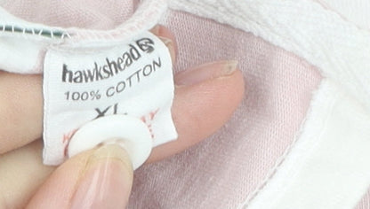 Hawkshead Men's Pink Striped Polo XL Short Sleeve