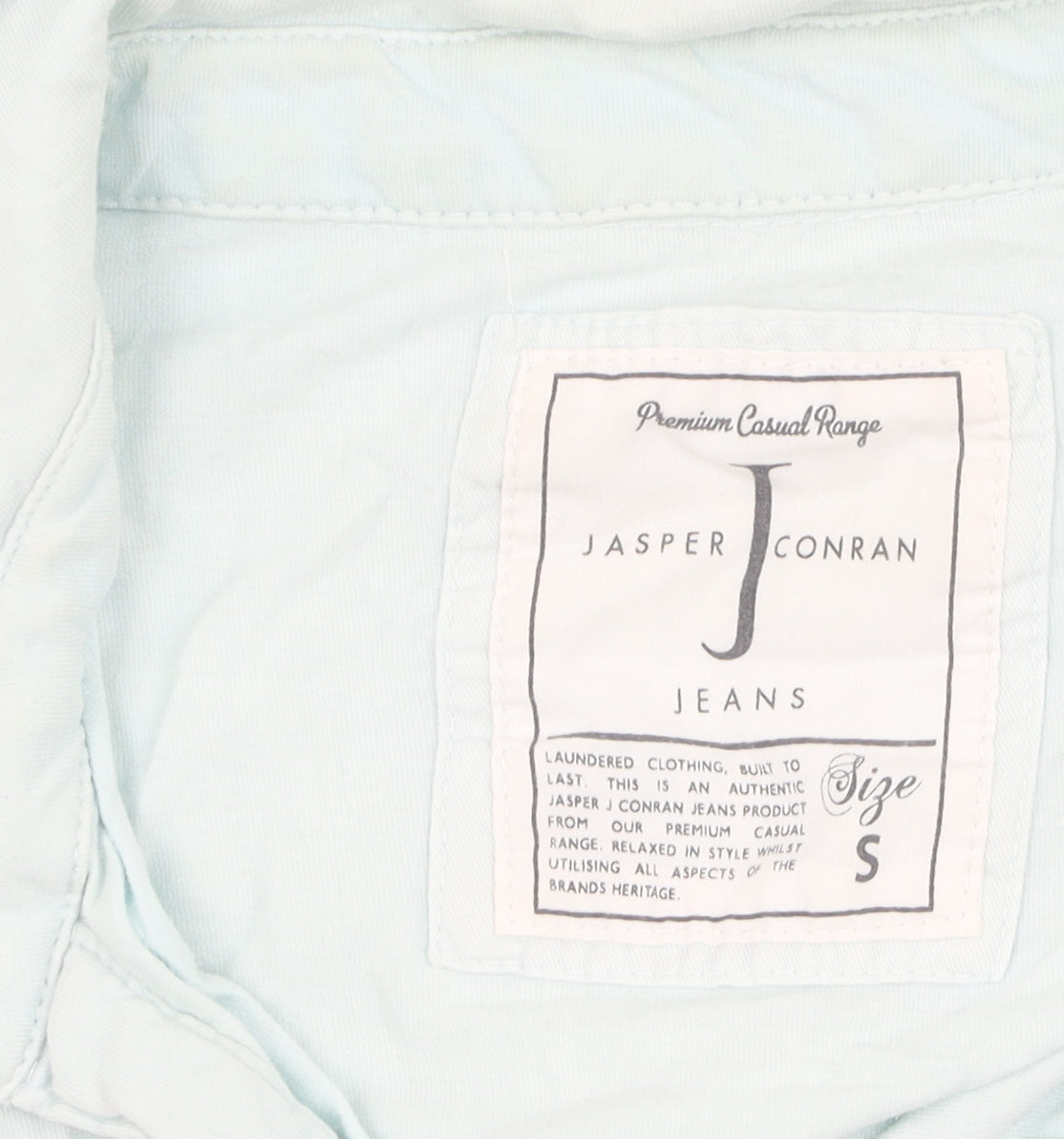 Jasper Conran Men's Blue Cotton Polo, Size S, Short Sleeve