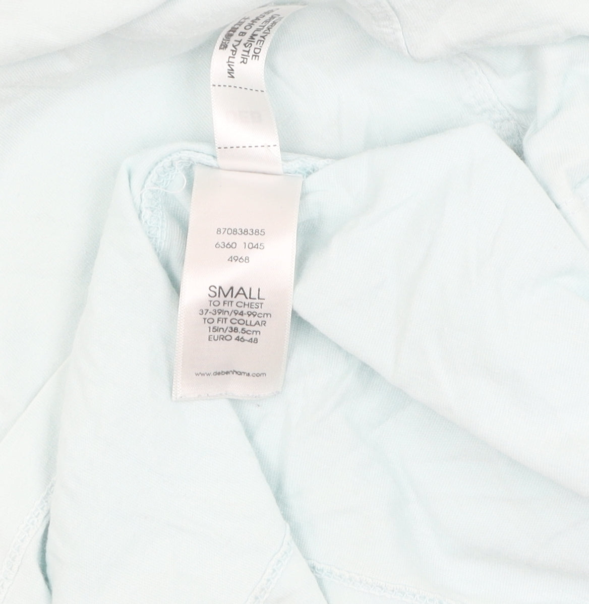 Jasper Conran Men's Blue Cotton Polo, Size S, Short Sleeve